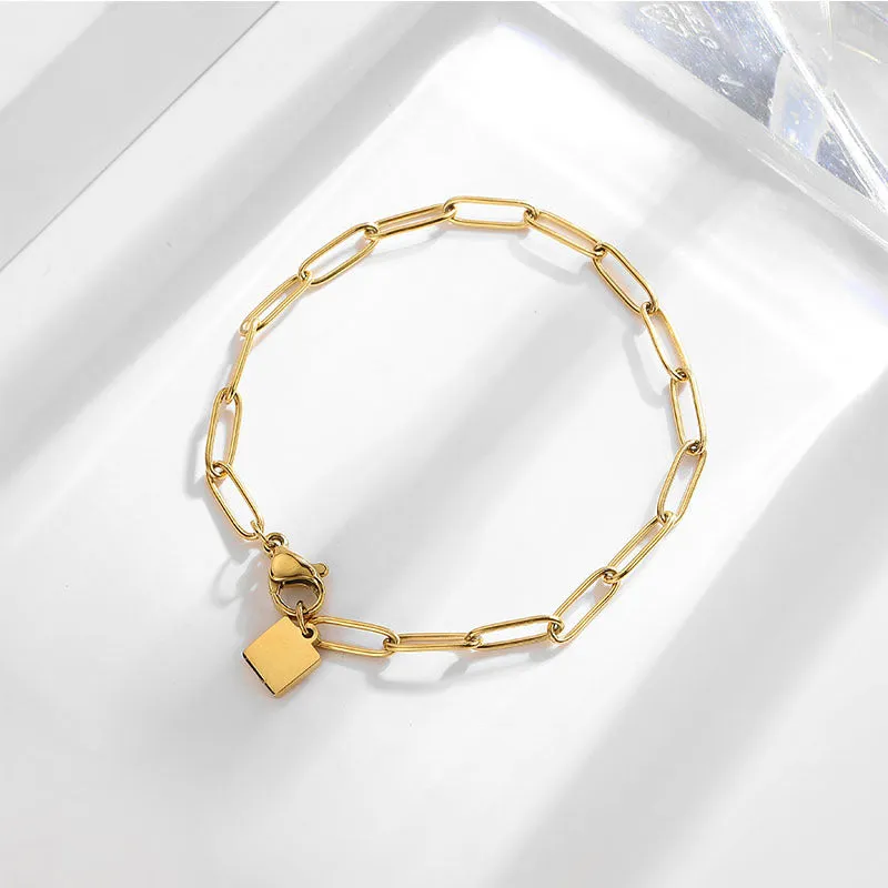 Wholesale Chunky Chain Small Square Bracelet