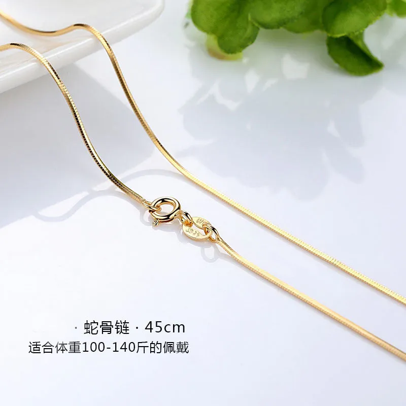 Wholesale Clavicle chain gold plated silver chain bare chain