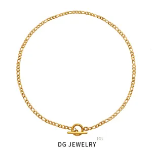 Wholesale Coarse Mineral Clavicle Neck Chain OT Buckle Design Cuban Chain Titanium Steel Necklaces light_wish_jewels