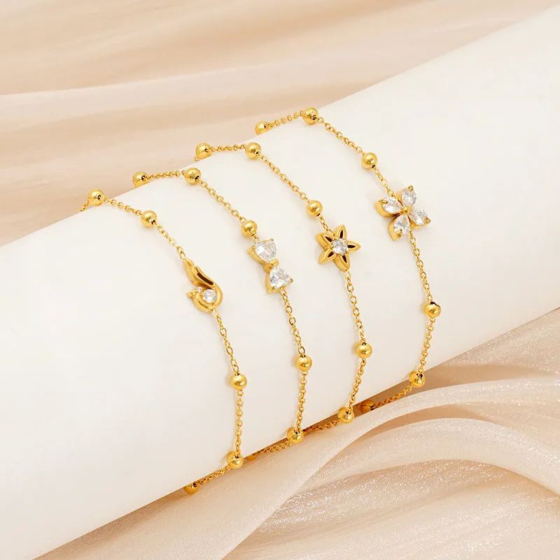Wholesale Commuter Titanium Steel Zirconia Bracelet light_wish_jewels