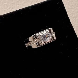 Wholesale Couple's imitation moissanite open gold-plated ring light_wish_jewels