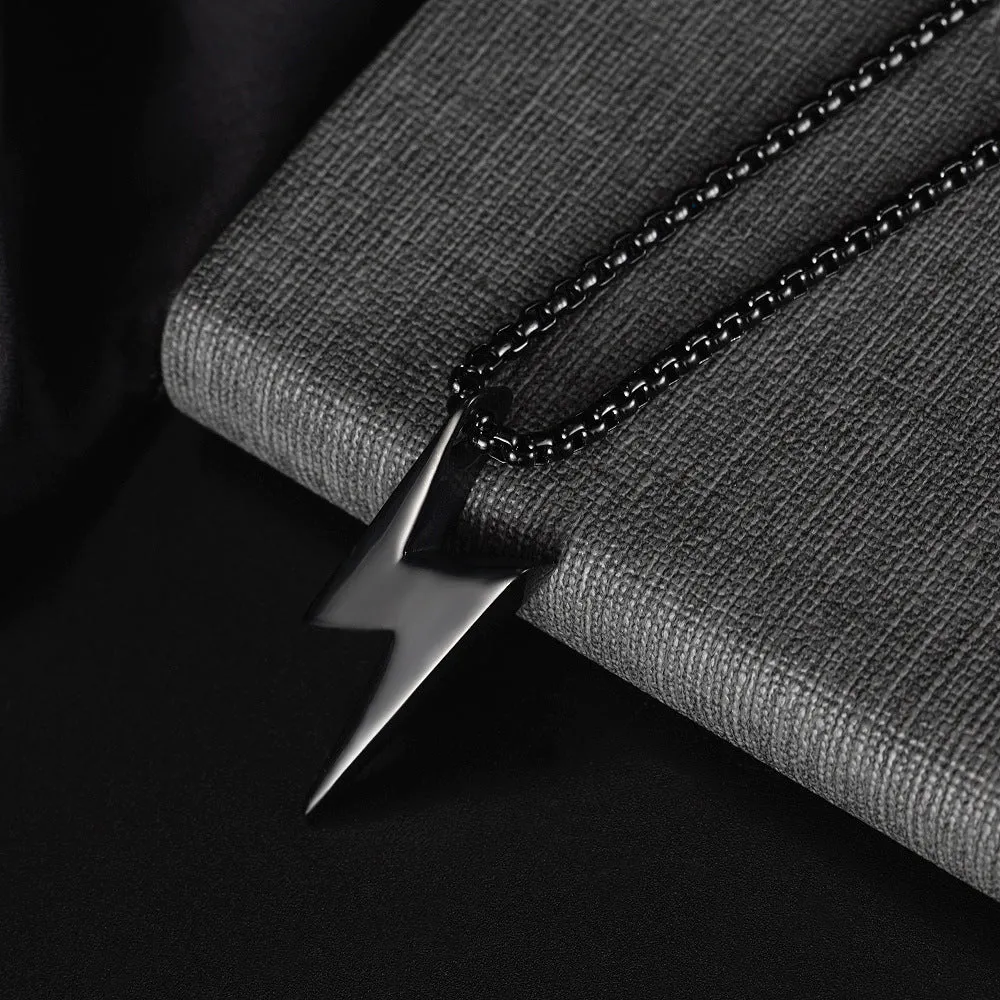 Wholesale Creative Lightning Titanium Steel Men's Necklace