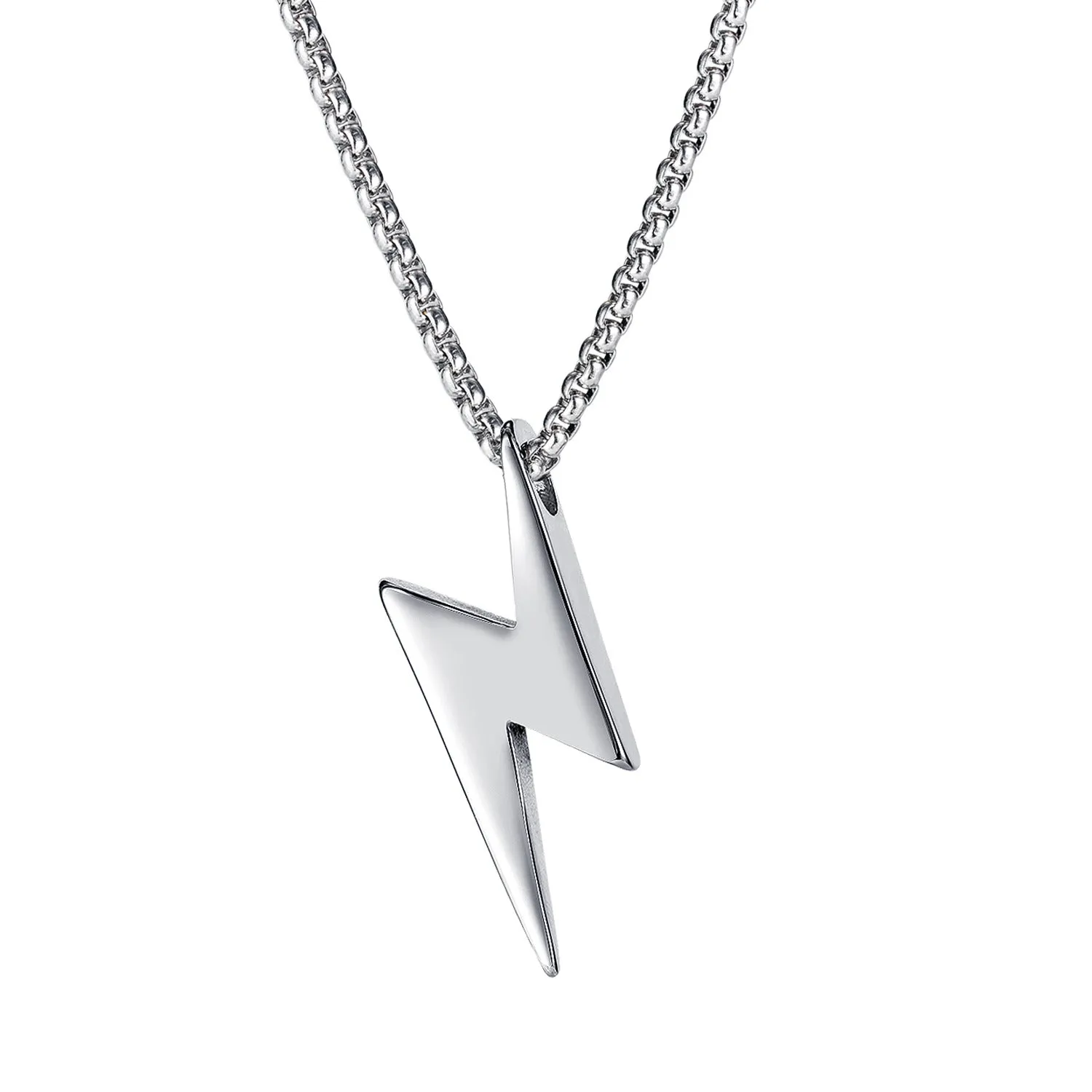 Wholesale Creative Lightning Titanium Steel Men's Necklace