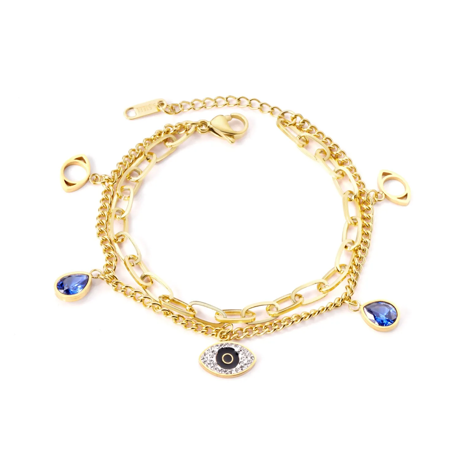 Wholesale Devil Eye Electroplated Metal Bracelet