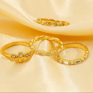 Wholesale Diamond twist ring for women geometric index finger ring internet celebrity ring light_wish_jewels