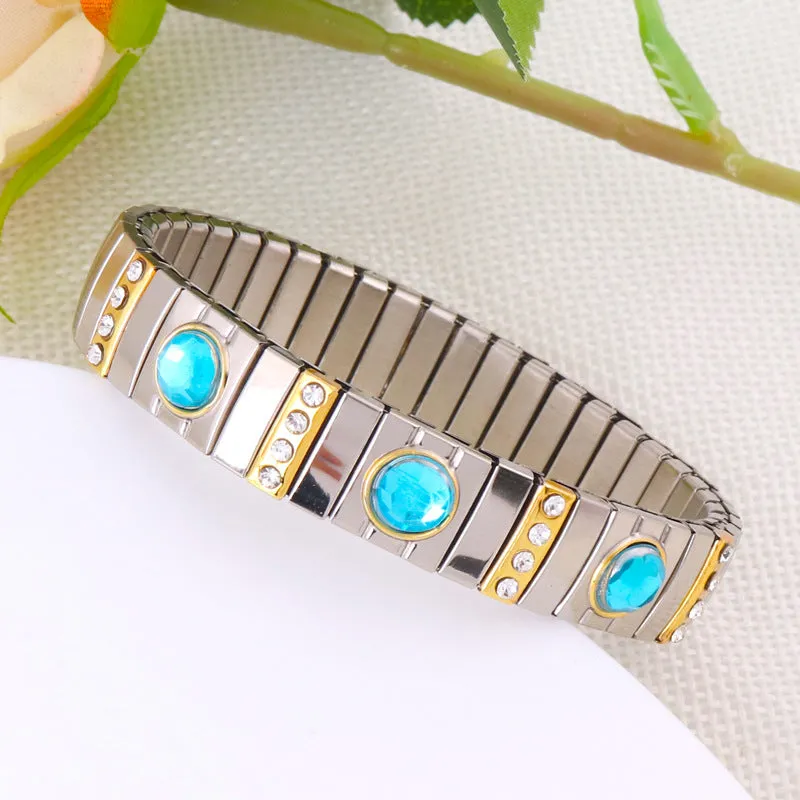 Wholesale Fashion Bohemian Elastic Titanium Steel Bracelet