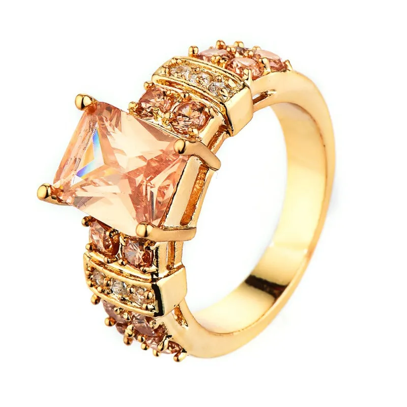 Wholesale Fashion Square Zircon Set Rings light_wish_jewels