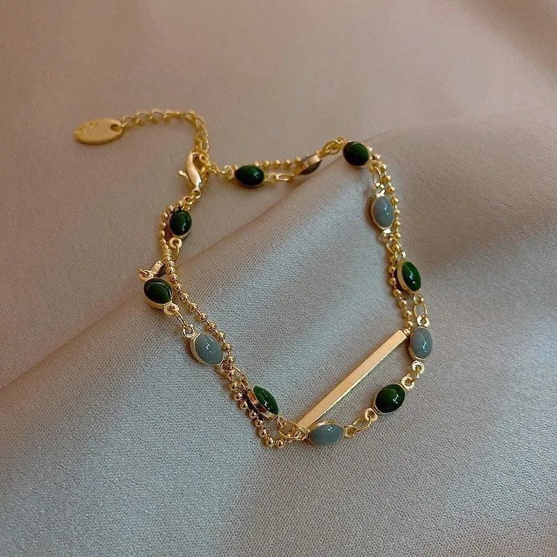 Wholesale French Vintage Gold-plated Zirconia Bracelet light_wish_jewels