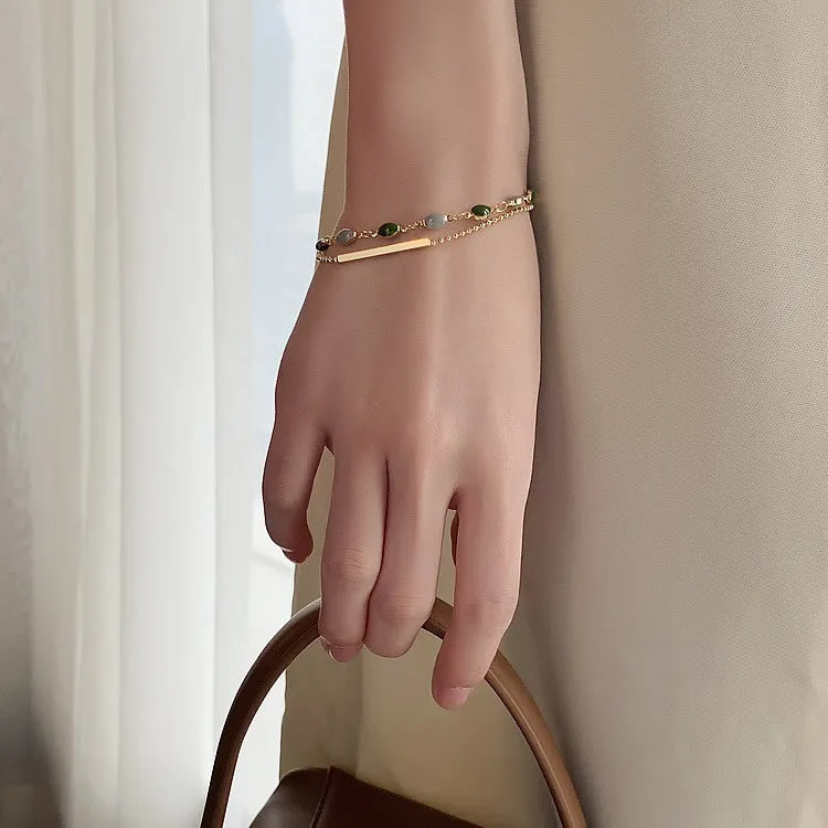 Wholesale French Vintage Gold-plated Zirconia Bracelet