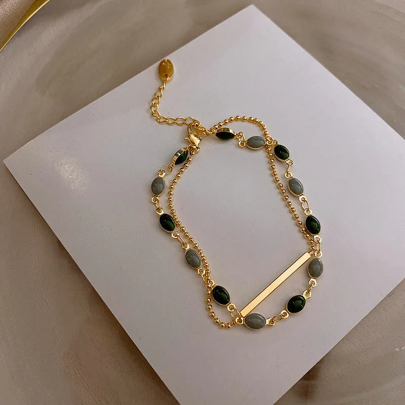 Wholesale French Vintage Gold-plated Zirconia Bracelet
