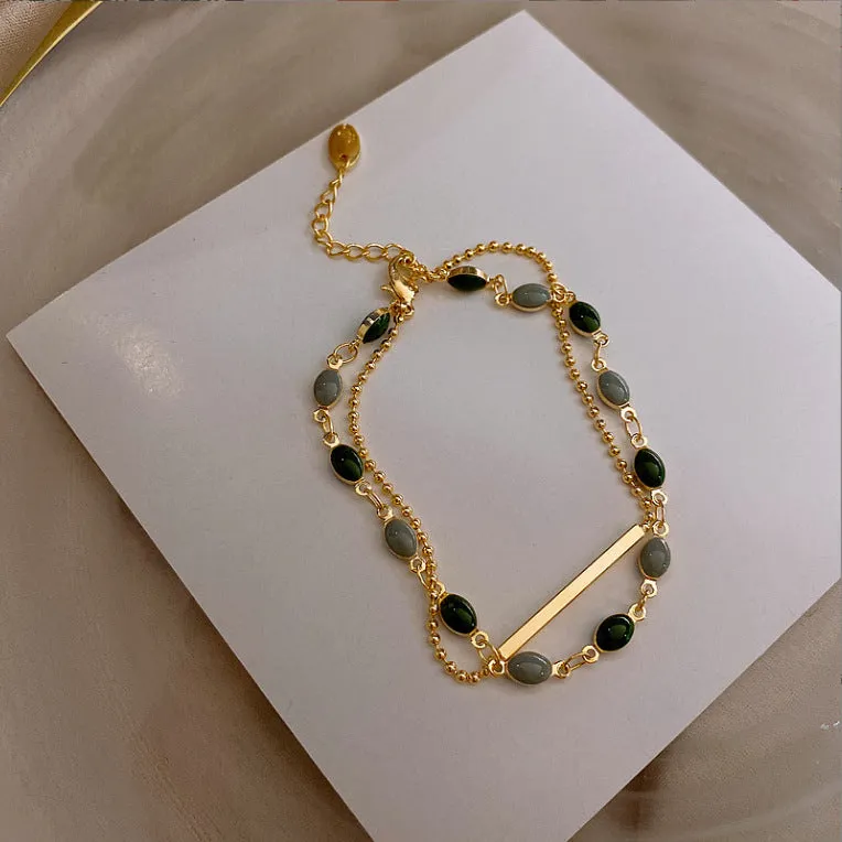 Wholesale French Vintage Gold-plated Zirconia Bracelet