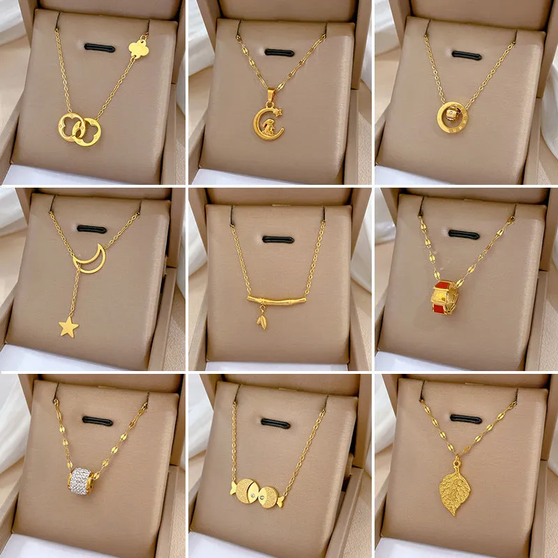 Wholesale Geometric Animal Personalized 18k Gold Plated Clavicle Chain