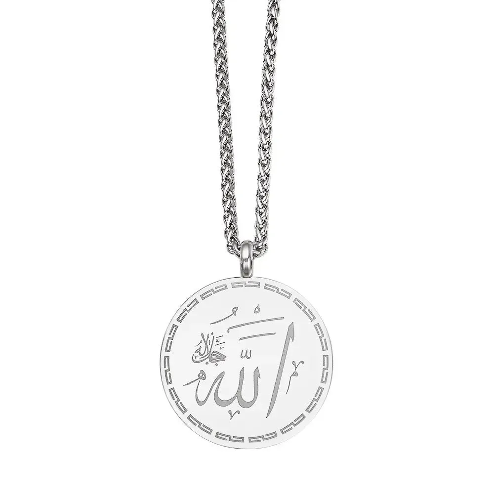 Wholesale Geometric Round Pendant Stainless Steel Necklace