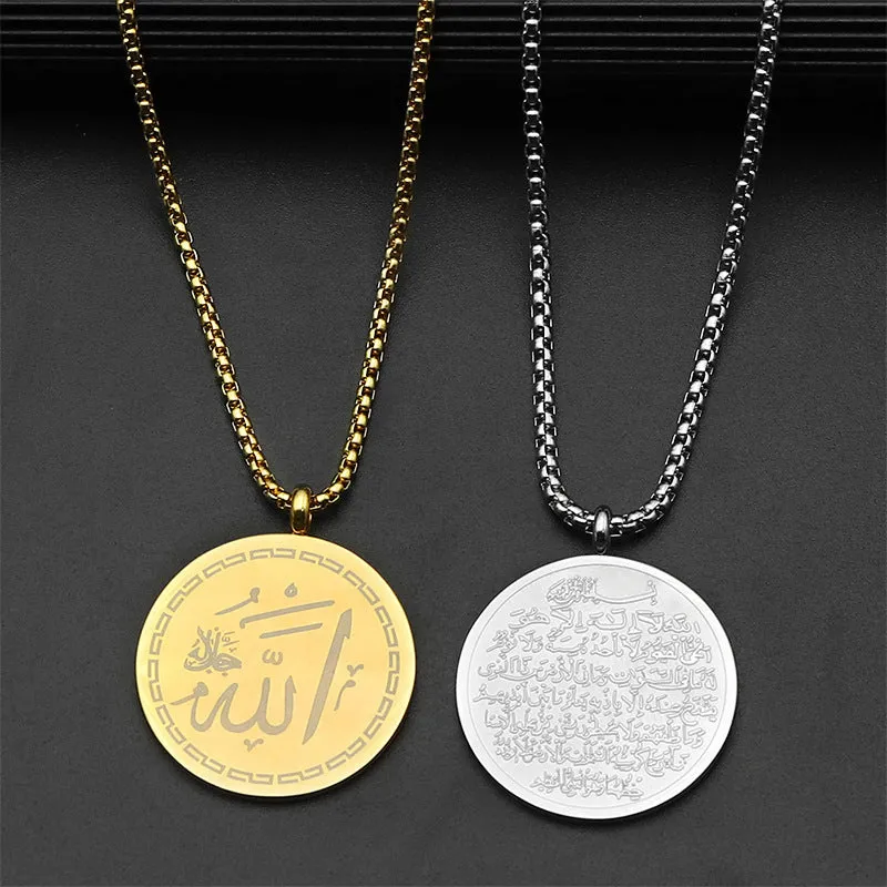 Wholesale Geometric Round Pendant Stainless Steel Necklace light_wish_jewels