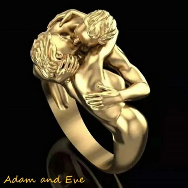 Wholesale Gold Male Female Love Art Rings light_wish_jewels