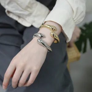 Wholesale Golden Face Retro Snake Bracelet light_wish_jewels