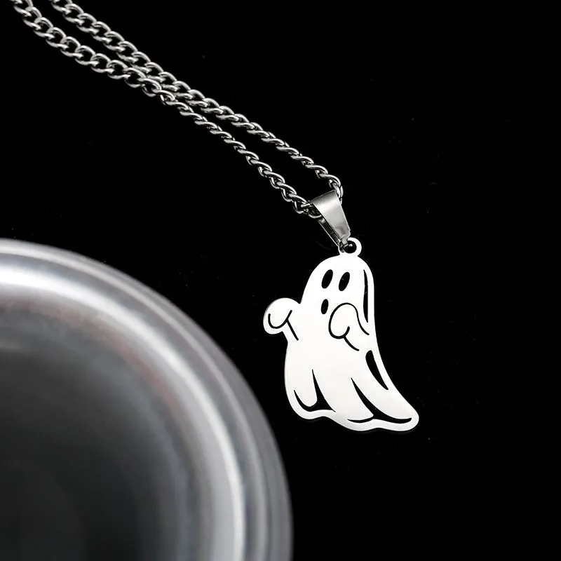 Wholesale Halloween Cute Cartoon Little Ghost Necklace
