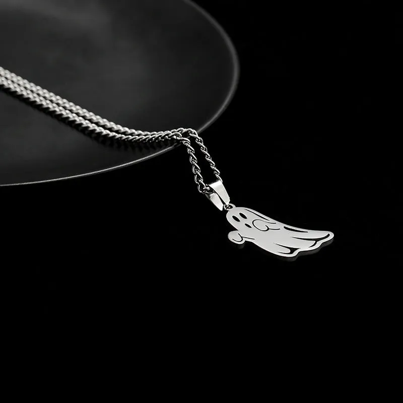 Wholesale Halloween Cute Cartoon Little Ghost Necklace