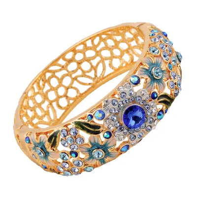Wholesale Hollow gold-plated diamond colored bracelet light_wish_jewels