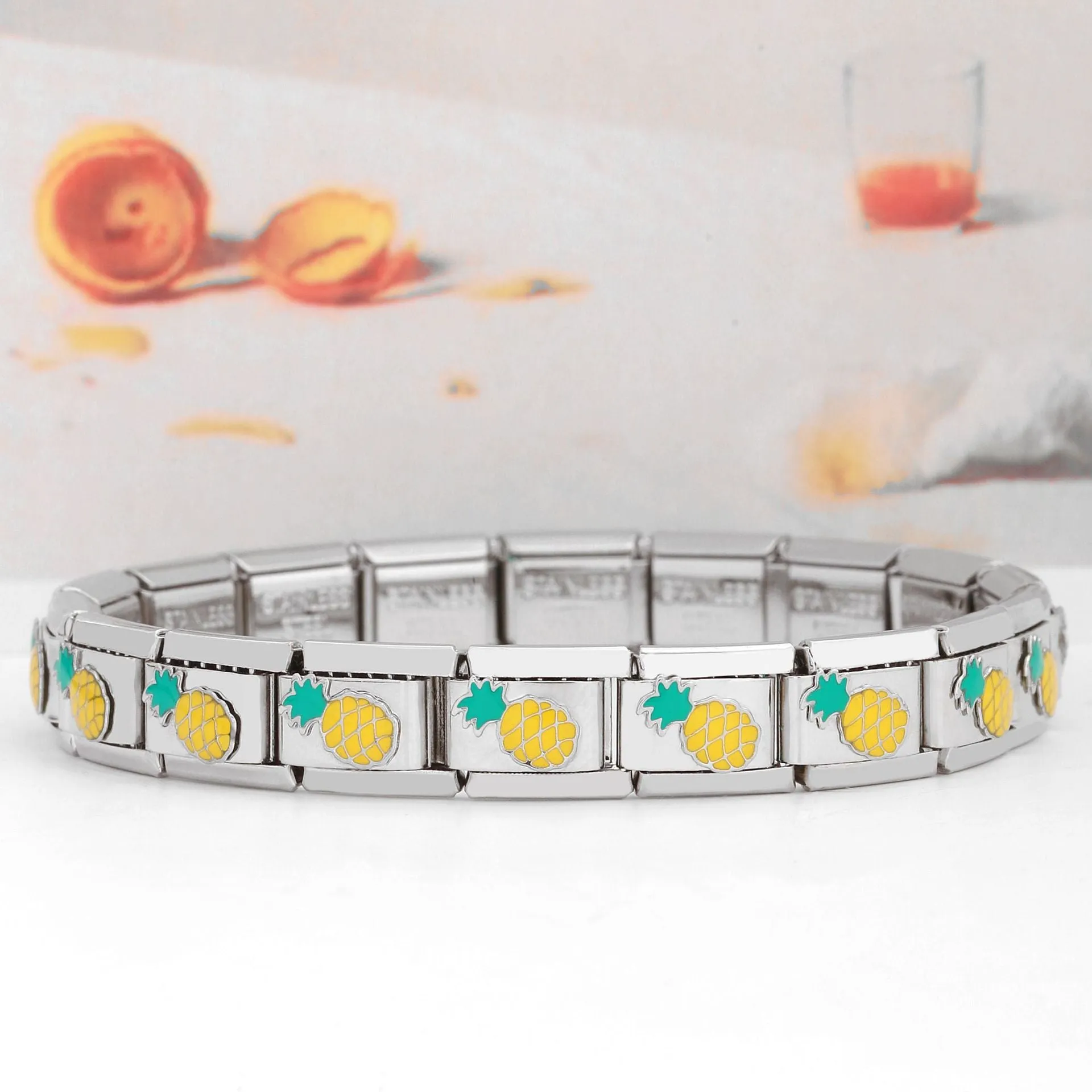 Wholesale Italian Charm Bracelet Crab Butterfly Dragonfly Crown Jewel Stainless Steel Elastic Hand Buckle Accessories Charms light_wish_jewels
