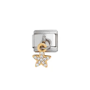 Wholesale Italian Charm Bracelet Stainless Steel Single Section Five Pointed Star Module Bracelet Accessories Charms light_wish_jewels