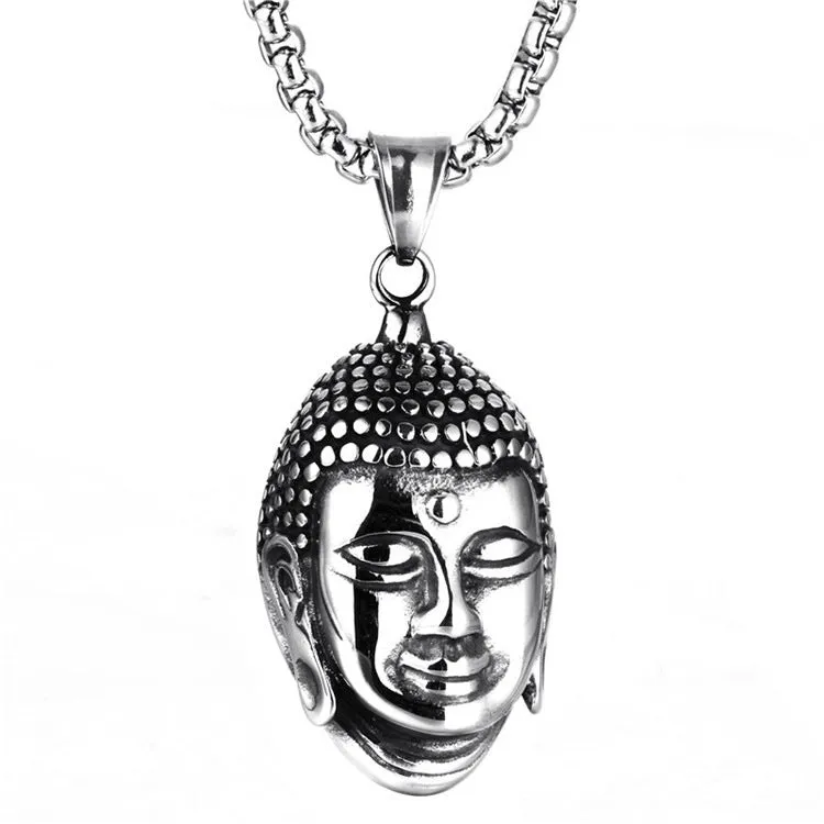 Wholesale Jewelry Stainless Steel Boho Style Skull Pendant Necklace