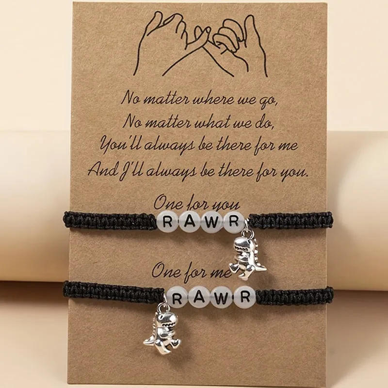 Wholesale Luminous Letter Stainless Steel Bracelet Set light_wish_jewels