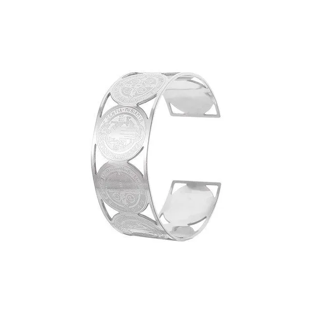 Wholesale Men's silver adjustable Viking pattern Bracelet