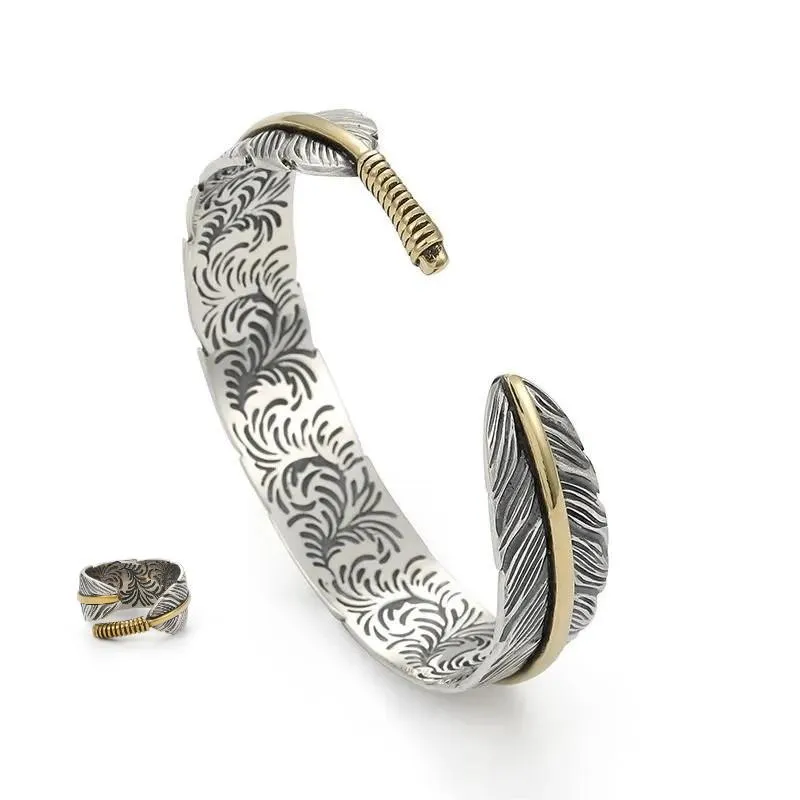 Wholesale Men's silver adjustable Viking pattern Bracelet