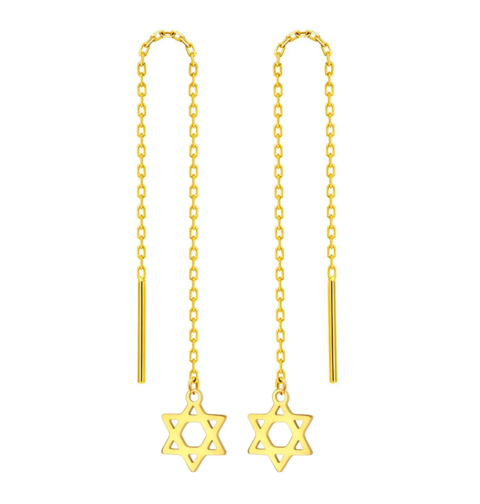 Wholesale Mini six-pointed star pendant stainless steel necklace