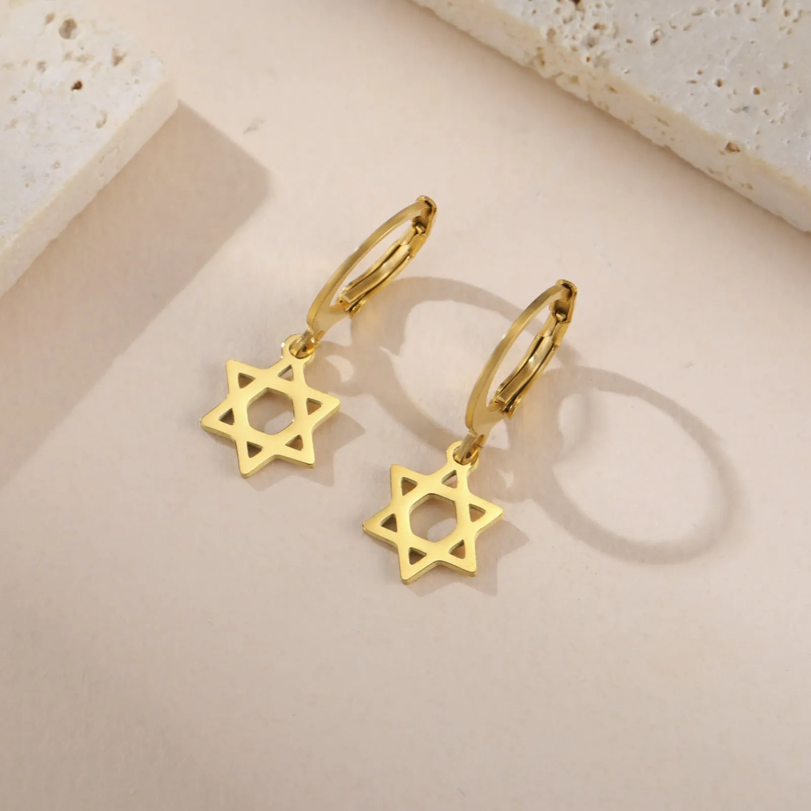 Wholesale Mini six-pointed star pendant stainless steel necklace light_wish_jewels