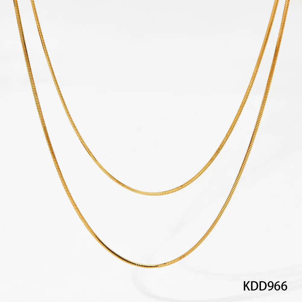 Wholesale Minimalist Wind Round Snake Stainless Steel Necklace