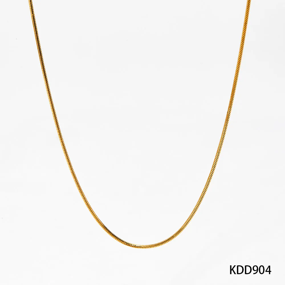 Wholesale Minimalist Wind Round Snake Stainless Steel Necklace