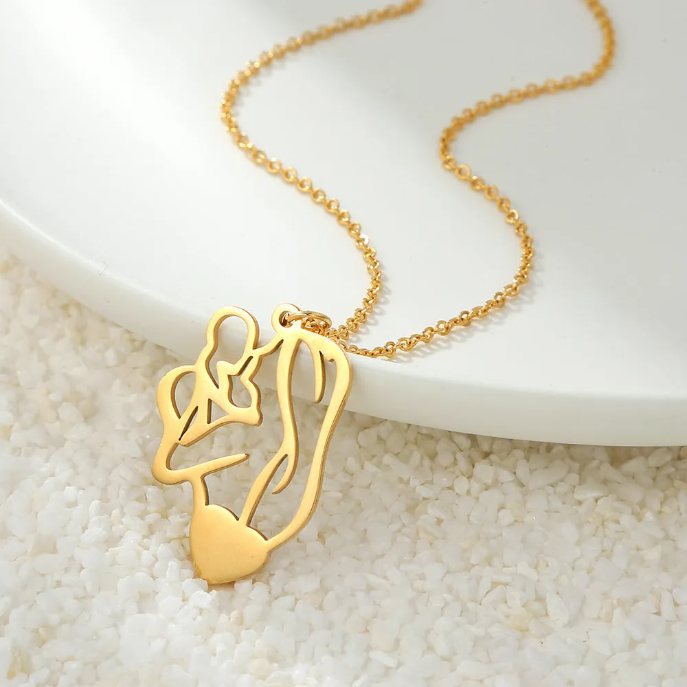 Wholesale Mother's Day Mother and Child Stainless Steel Necklaces light_wish_jewels
