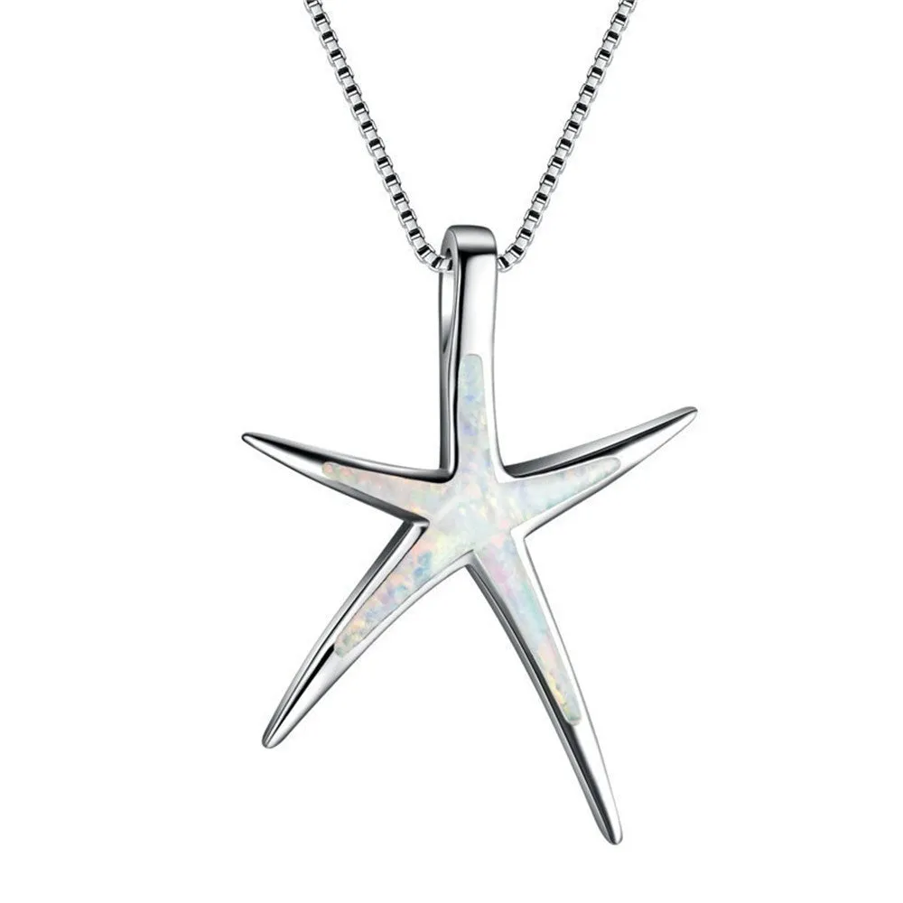 Wholesale Opal Pentagram Pendant Necklace