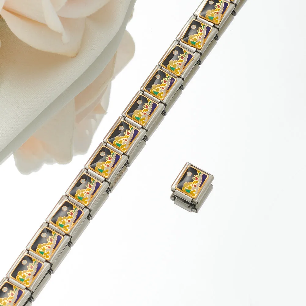Wholesale Personalized Hand-stitched DIY Pattern Stainless Steel Combination Bracelet