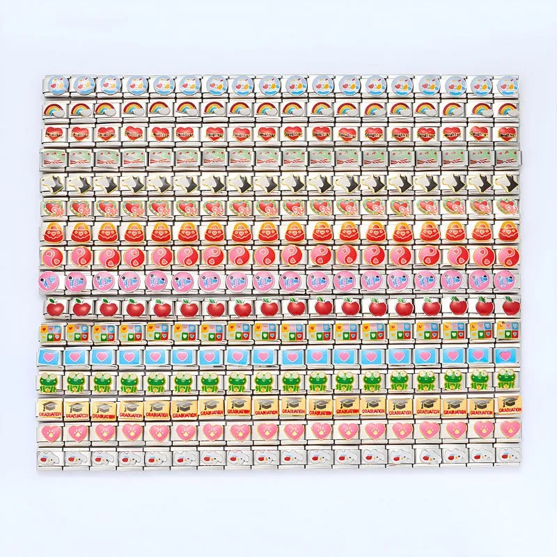 Wholesale Personalized Hand-stitched DIY Pattern Stainless Steel Combination Bracelet