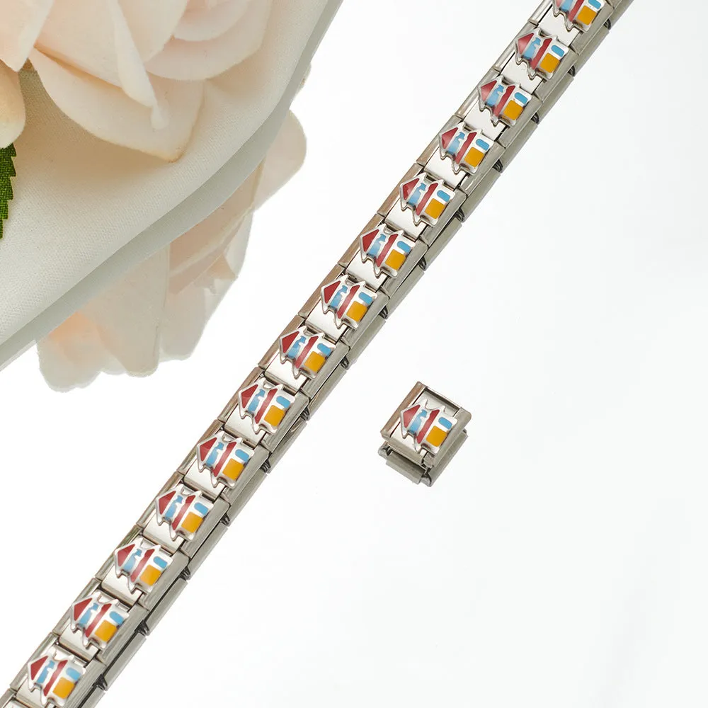Wholesale Personalized Hand-stitched DIY Pattern Stainless Steel Combination Bracelet