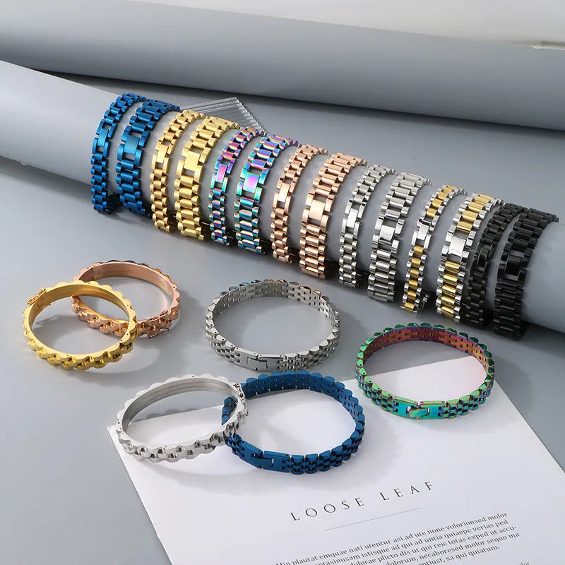 Wholesale Popular Stainless Steel Personalized Multi-size Fashion Bracelet light_wish_jewels