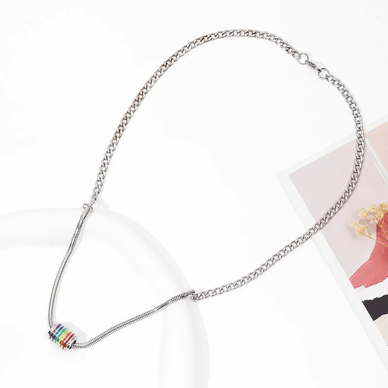 Wholesale Rainbow Runner Titanium Steel Necklace