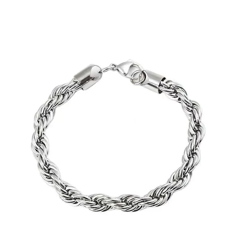 Wholesale Retro and stylish titanium twist bracelet light_wish_jewels