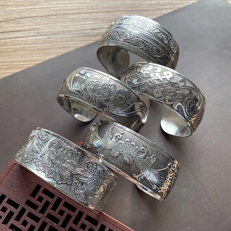 Wholesale Retro Ethnic Style Silver Bracelet light_wish_jewels