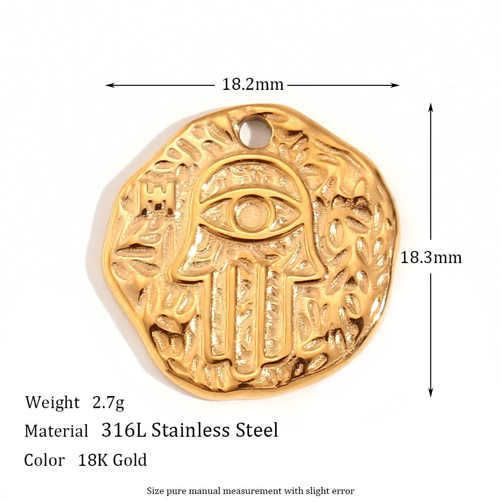 Wholesale Retro Geometric Stainless Steel 18K Gold Plated DIY Jewelry Accessories