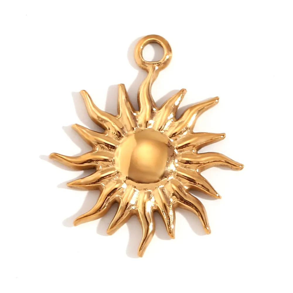 Wholesale Retro Geometric Stainless Steel 18K Gold Plated DIY Jewelry Accessories