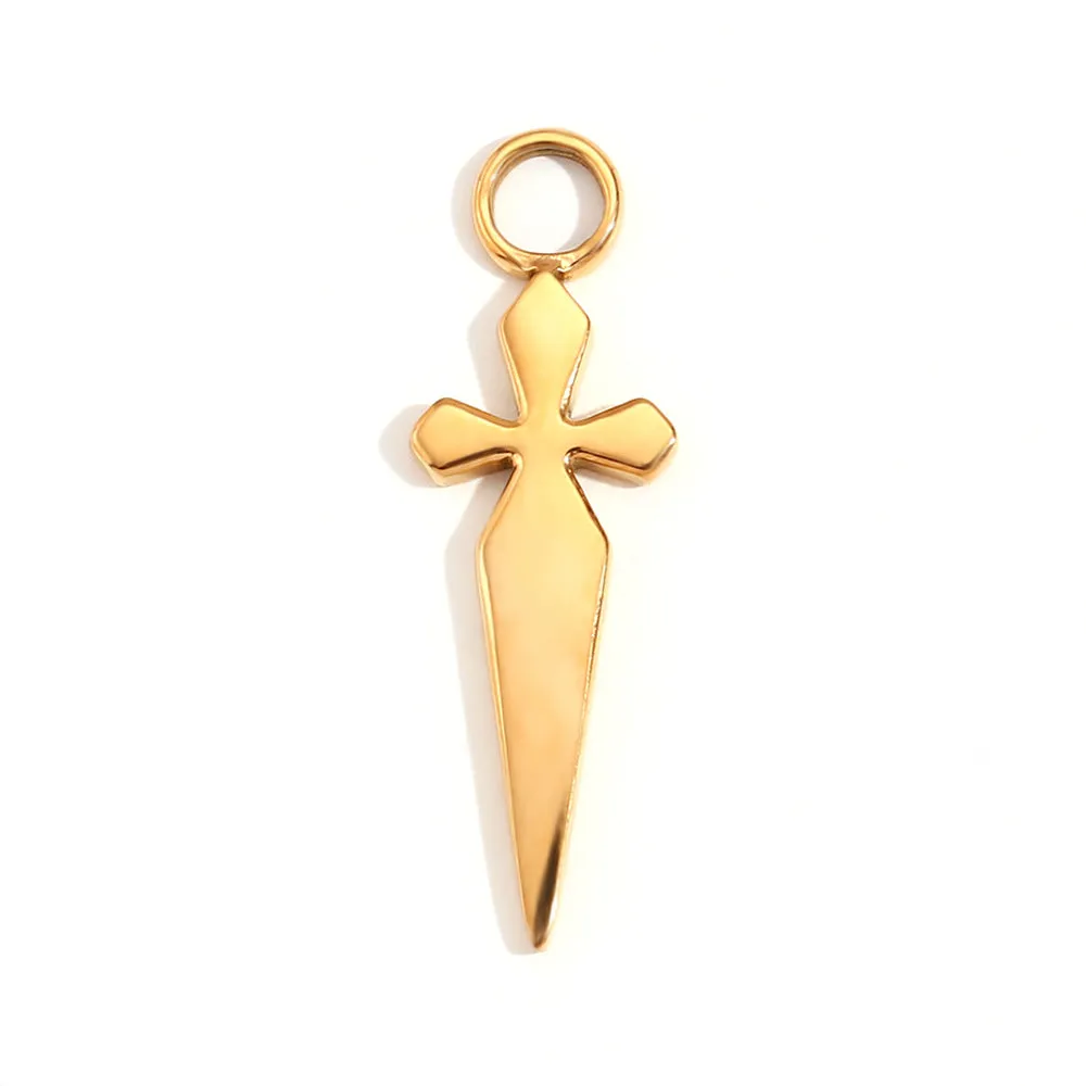 Wholesale Retro Geometric Stainless Steel 18K Gold Plated DIY Jewelry Accessories