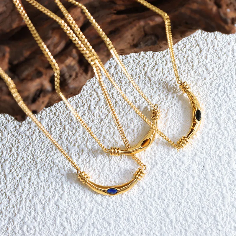 Wholesale Retro light luxury titanium steel clavicle chain light_wish_jewels