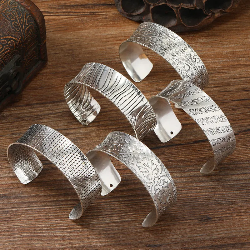 Wholesale Retro metal wide open personality ethnic style silver exotic middle and ancient accessories light_wish_jewels
