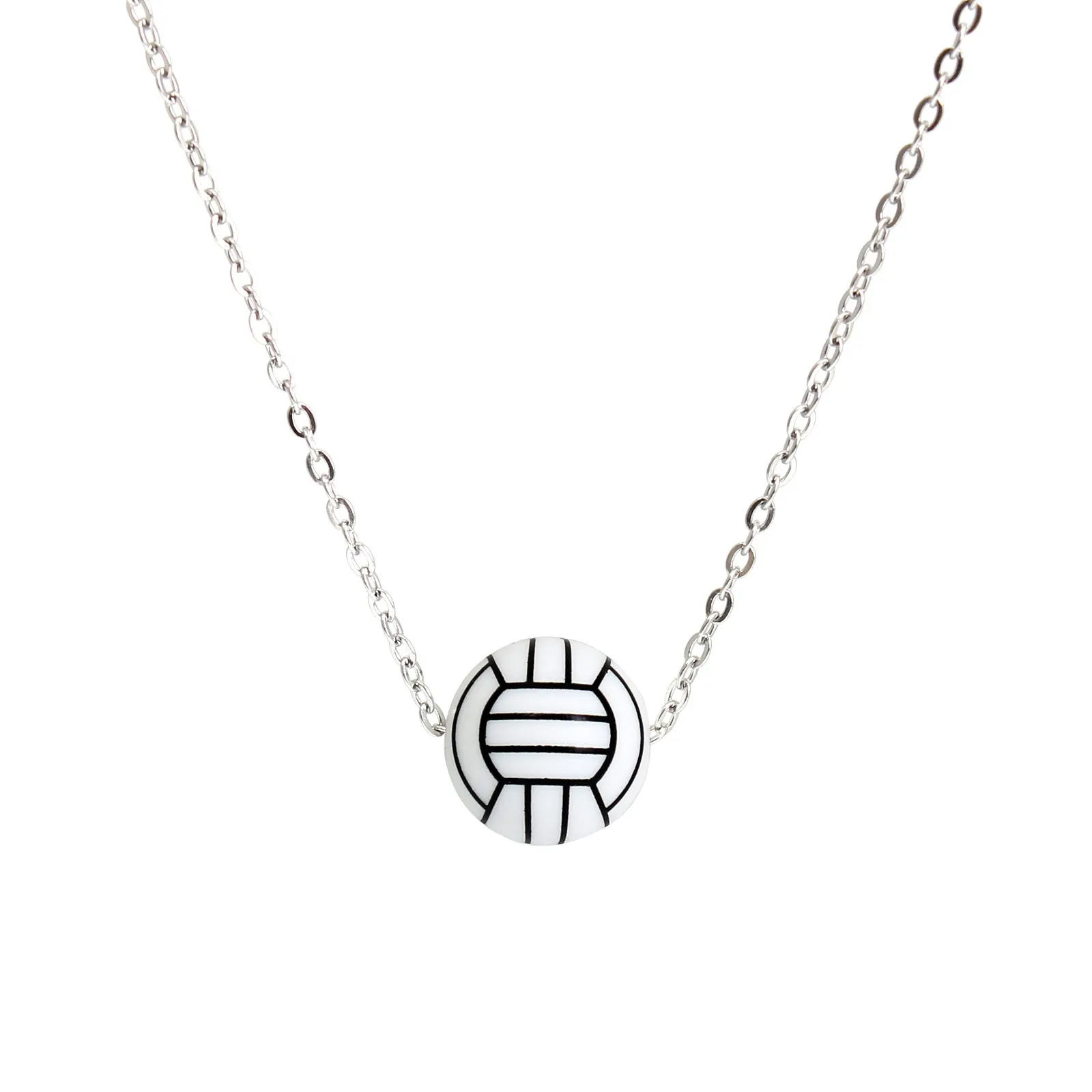 Wholesale Silicone Basketball Pendant Stainless Steel Necklaces