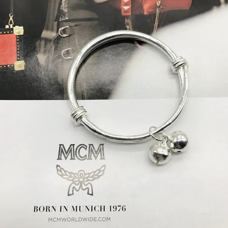 Wholesale  silver simple fashion smooth versatile push-pull bracelet accessories light_wish_jewels