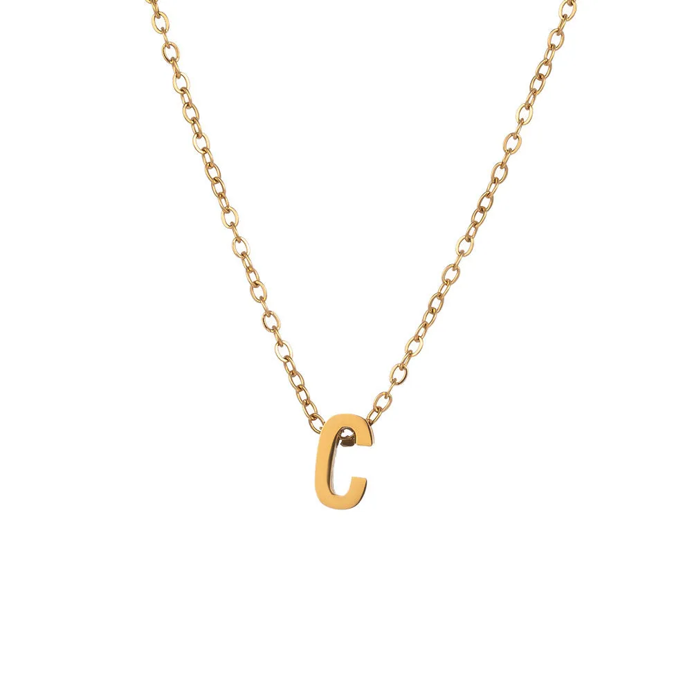 Wholesale Simple and Color Preserving Titanium Steel Women's Versatile Niche High End Exquisite Light Luxury Versatile Simple Necklace